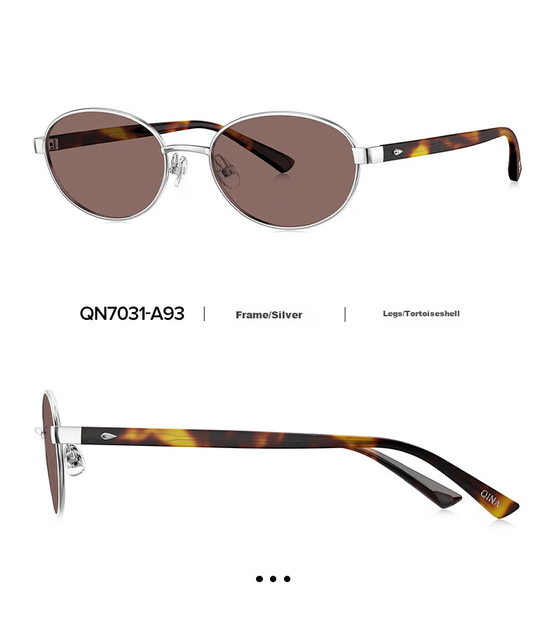 QINA Retro Hong Kong Style Sunglasses for Women, Elegant Sunglasses QN7031A60 12