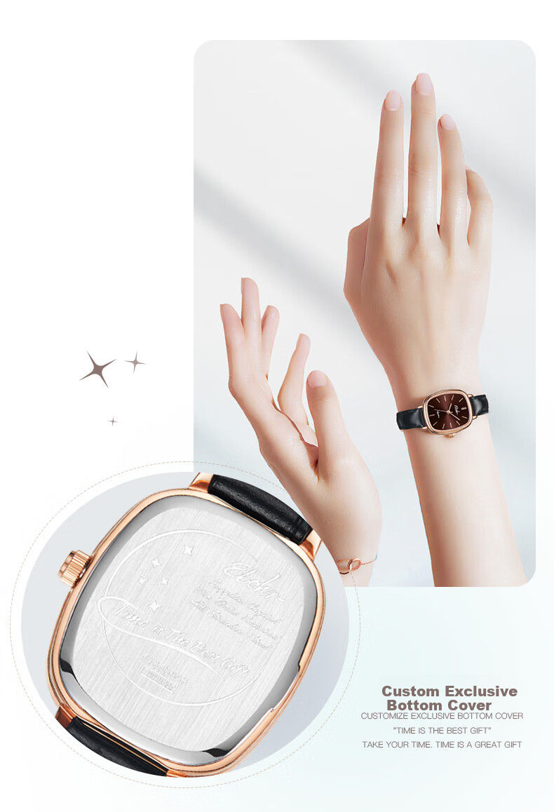 EBOHR Women's Watch, Kana Series, Fashionable White Dial Quartz Ladies Watch, Gift for Girlfriend's Birthday Or Mid-Autumn Festival, Model 51653446 10