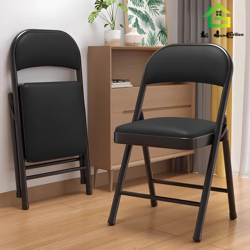 Qiyinge Folding Chair Stool Computer Chair Office Backrest Dining Chair Study Chair Portable Home Conference Training Mahjong Chair