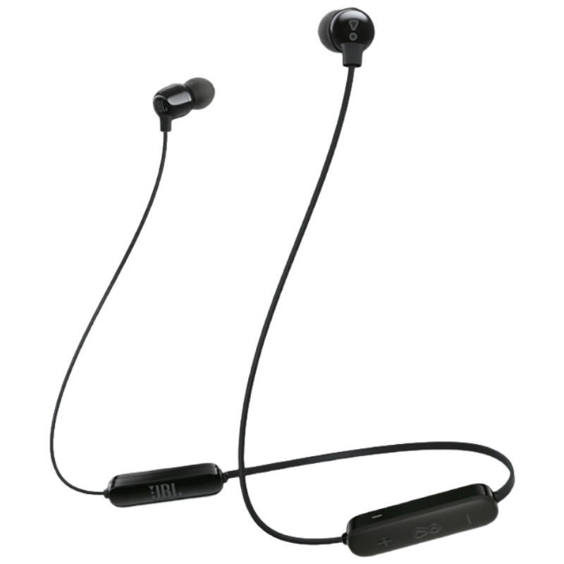 JBL TUNE 135BT Bluetooth Wireless Earphones, Neckband-Style Sports Headphones, Wireless Stereo Headphones Compatible with Apple Devices, Black