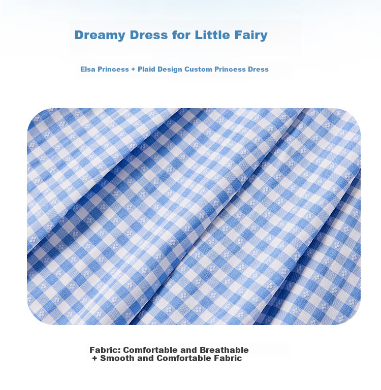 Disney Girls' Elsa Princess Dress, New Summer Dress for Girls, Children's Clothing for Summer 2026 2