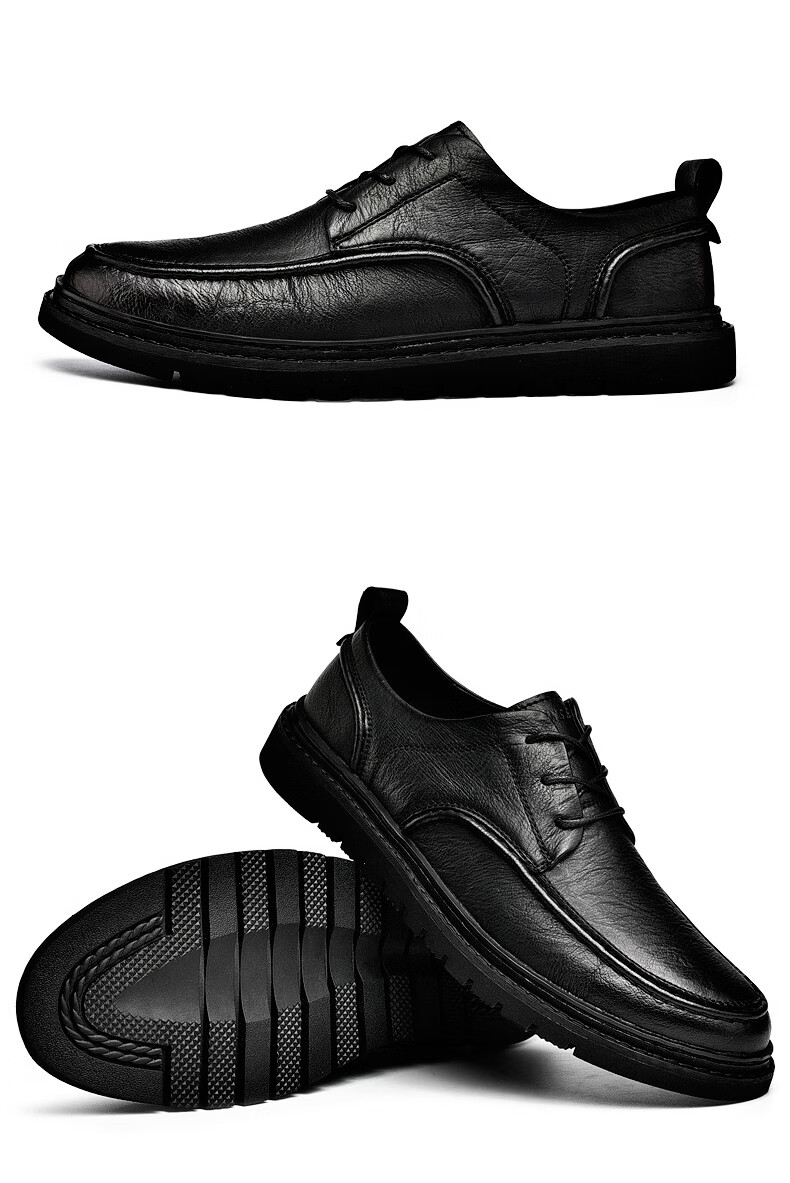 MULINSEN Men's Business Casual Shoes, Soft Sole Work Formal Shoes, Men's Shoes, Size 40, Black, 99136 21