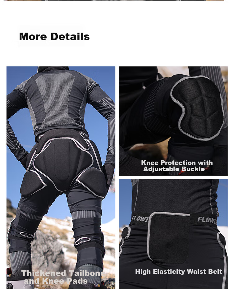 Flow Theory Ski Protective Gear, Unisex Upgraded EVA Professional Sports Protective Equipment, Skiing Hip And Knee Pads, Skiing Equipment Set 16