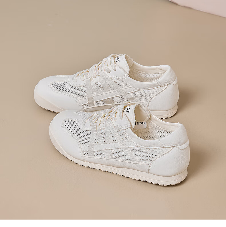 Saturday Mesh Training Shoes Women's 2026 New Summer Breathable Non-Stuffy Casual Soft Sole Comfortable White Sneakers 15