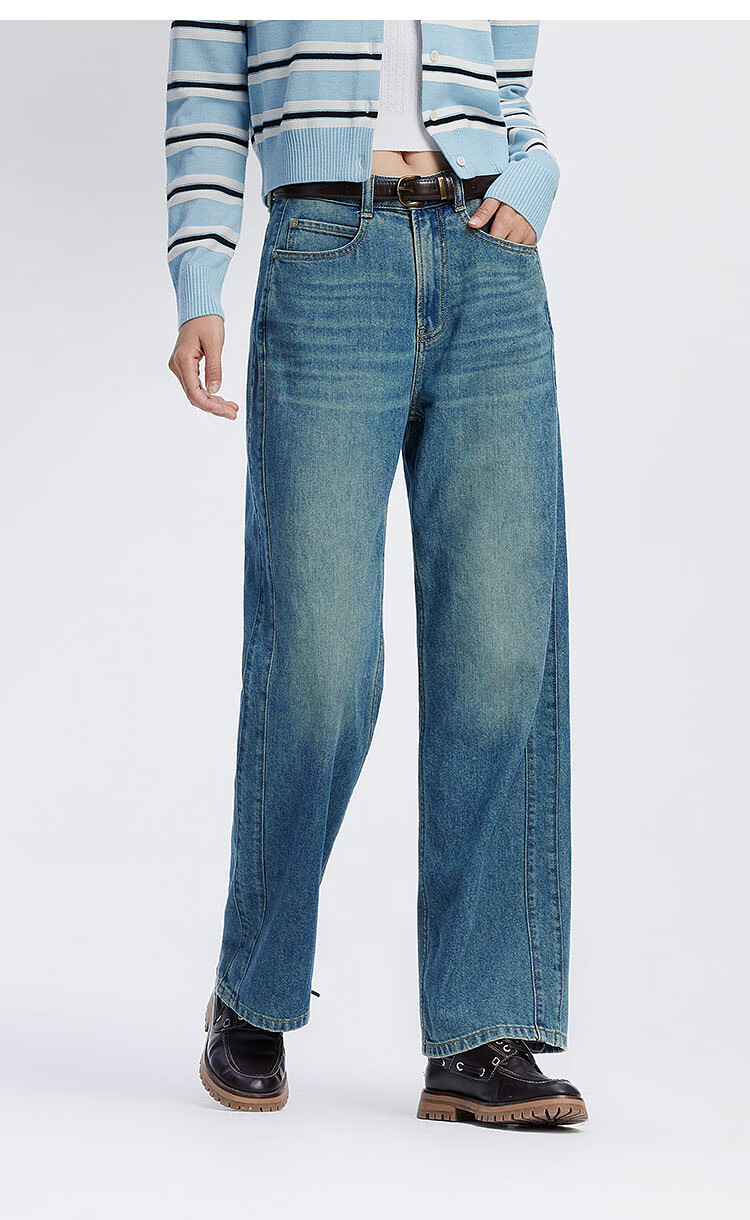 Semir Senrou Jeans | Mall-Matching Wide-Leg Jeans for Women, Slimming Effect, Autumn Long Pants 103525124001A 3