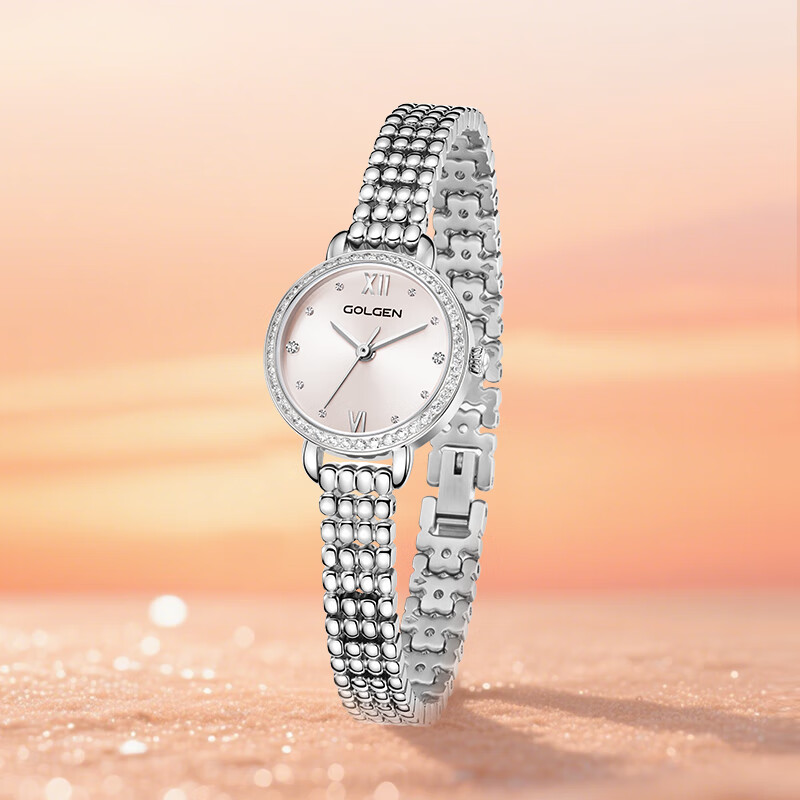 GOLGEN Women's Swan Fashion Small Gold Bead Waterproof Exquisite Wristwatch Gift for Girlfriend Qixi Festival 19038