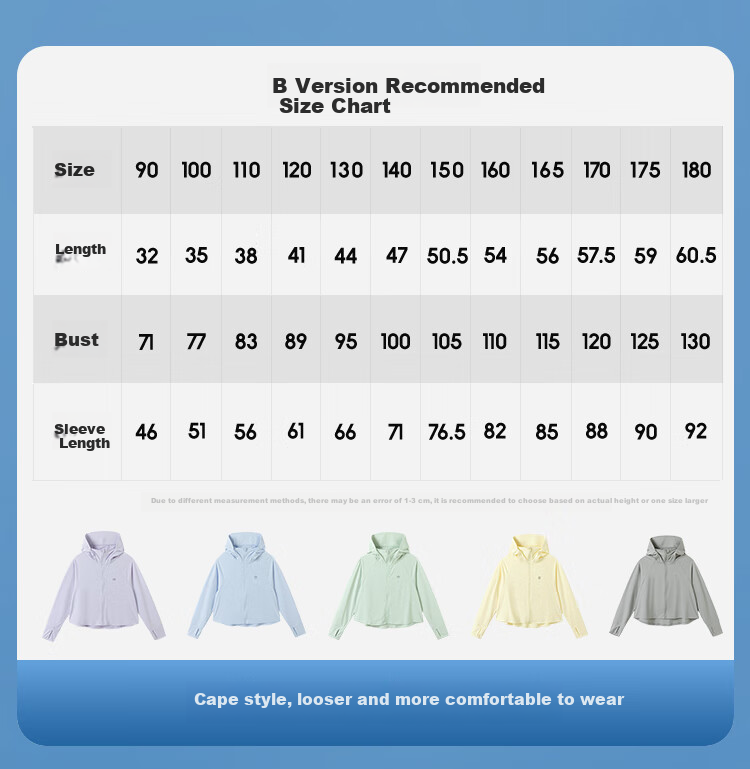 BALABALA Children's Sun Protection Clothing, Boys And Girls Cooling Skin Coat, Baby Parent-Child Summer Thin Breathable Multi-Color UPF50+ 14