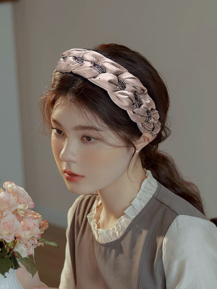 Xiangwan High Crown Rhinestone Headband for Women Elegant Hairband Face Washing Hair Press Gift for Girlfriend on Qixi Festival 5