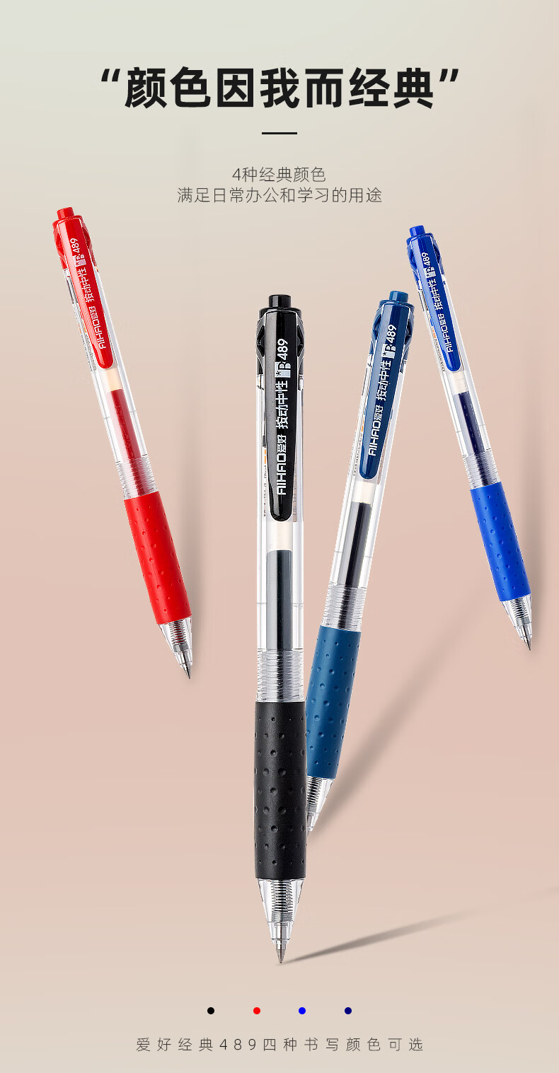 AIHAO Back-to-School Essential 0.5mm Black Retractable Gel Pen Bullet Tip Student Exam Writing Office Carbon Ink Pen 12-Pack 1