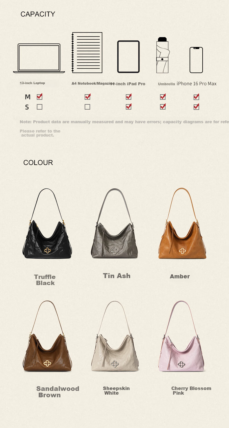 CASSILE [Celebrity Style] Cassile Tote Bag for Women, Vegetable Tanned Leather Light Luxury Crossbody Hobo Bag, Birthday Gift 4
