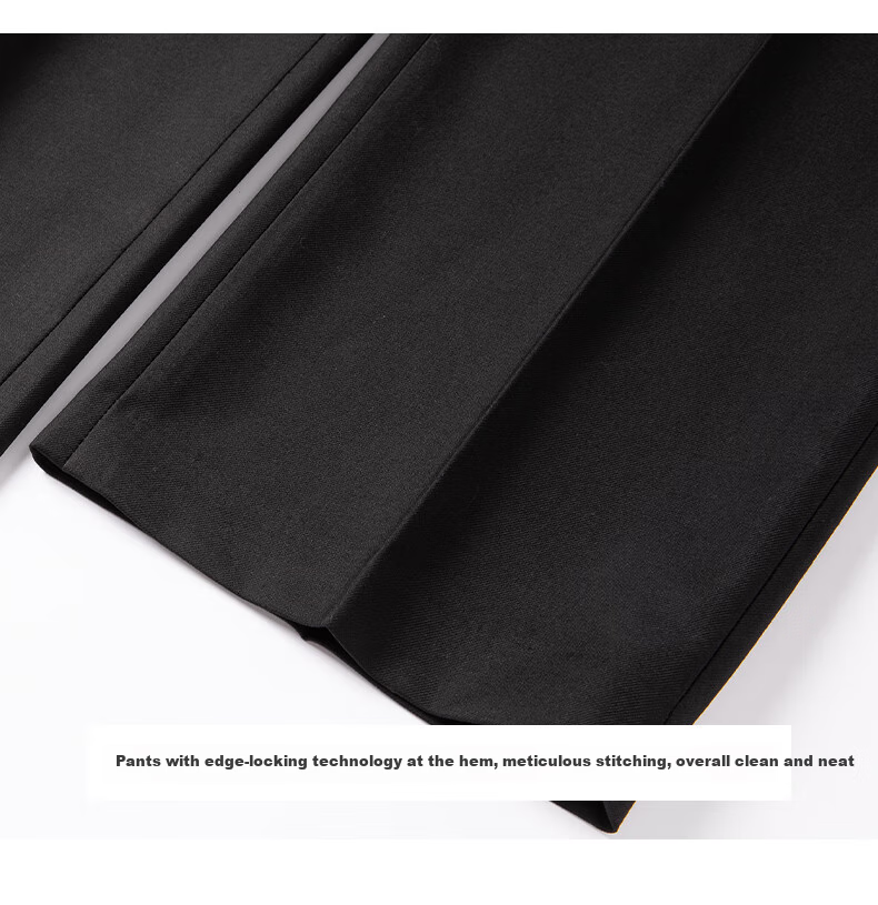 ROMON Wrinkle-Free Dress Pants for Men, Straight-Leg Stretchy, Spring And Autumn 2026, Middle-Aged And Young Business Workwear Style Professional Trousers, Black, Size 31 24