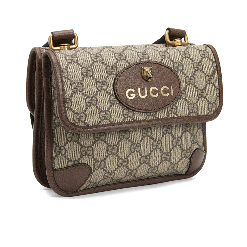 gucci 古驰 gucci 女包 米色/乌木人造帆布女士单肩斜挎包 501050 9c2