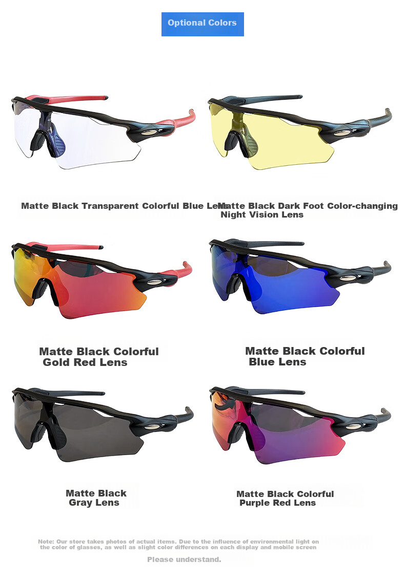 DRATRA Cycling Glasses for Men, Polarized Photochromic Mountain Bike Outdoor Running Anti-Fog Windproof Sand-Proof Goggles, Father's Day Gift 3