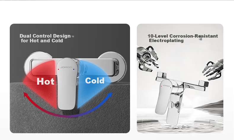 JOMOO Shower Faucet, Mixing Valve, Bathroom Hot And Cold Dual Control, Two-Linked Bathing Switch, Bathtub Mixing Faucet, 35310 4