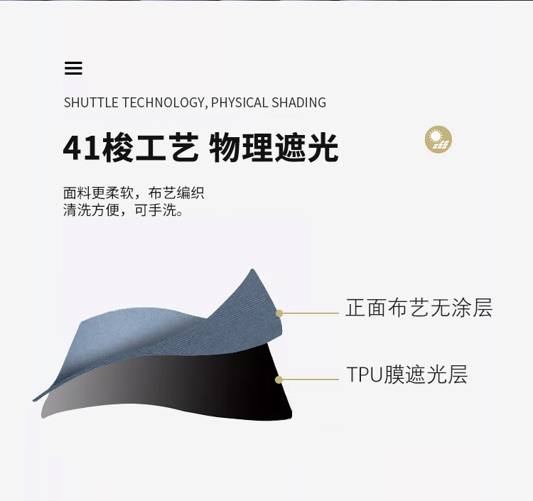 JUEMING No-Drill Magic Tape Blackout Curtain for Bedroom, 41 Shuttle Coconut Milk Color, 0.9*1.5 Single Panel 7