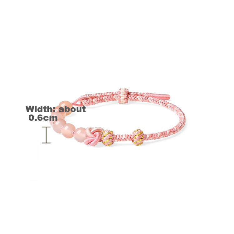 CHOW TAI FOOK Chalcedony Bead Bracelet with Cord EOV42 Birthday Gift 2