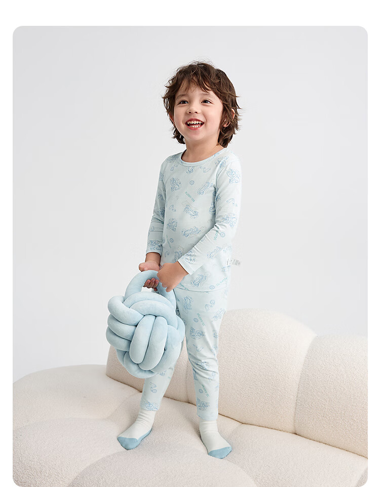 BALABALA Girls' Cotton Thermal Underwear Set Autumn Long Johns for Children Kids Sleepwear 209925169004 2