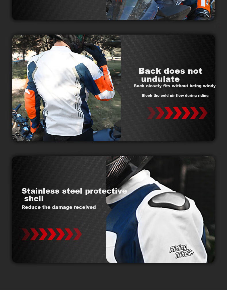 RidingTribe Motorcycle Winter Riding Suit, Anti-Fall Rider Gear, Windproof And Warm Clothing Set, All-Season Waterproof Racing Suit 8