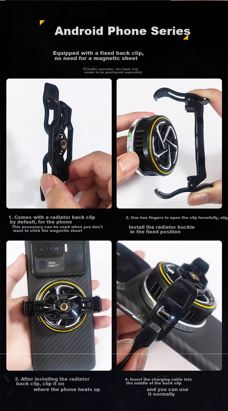 Topvork Magnetic Cooling Fan for Gaming And Live Streaming, Powerful Heat Dissipation with RGB Lighting Effects, Compatible with Apple IPad Tablet DY18 Aluminum Alloy 13