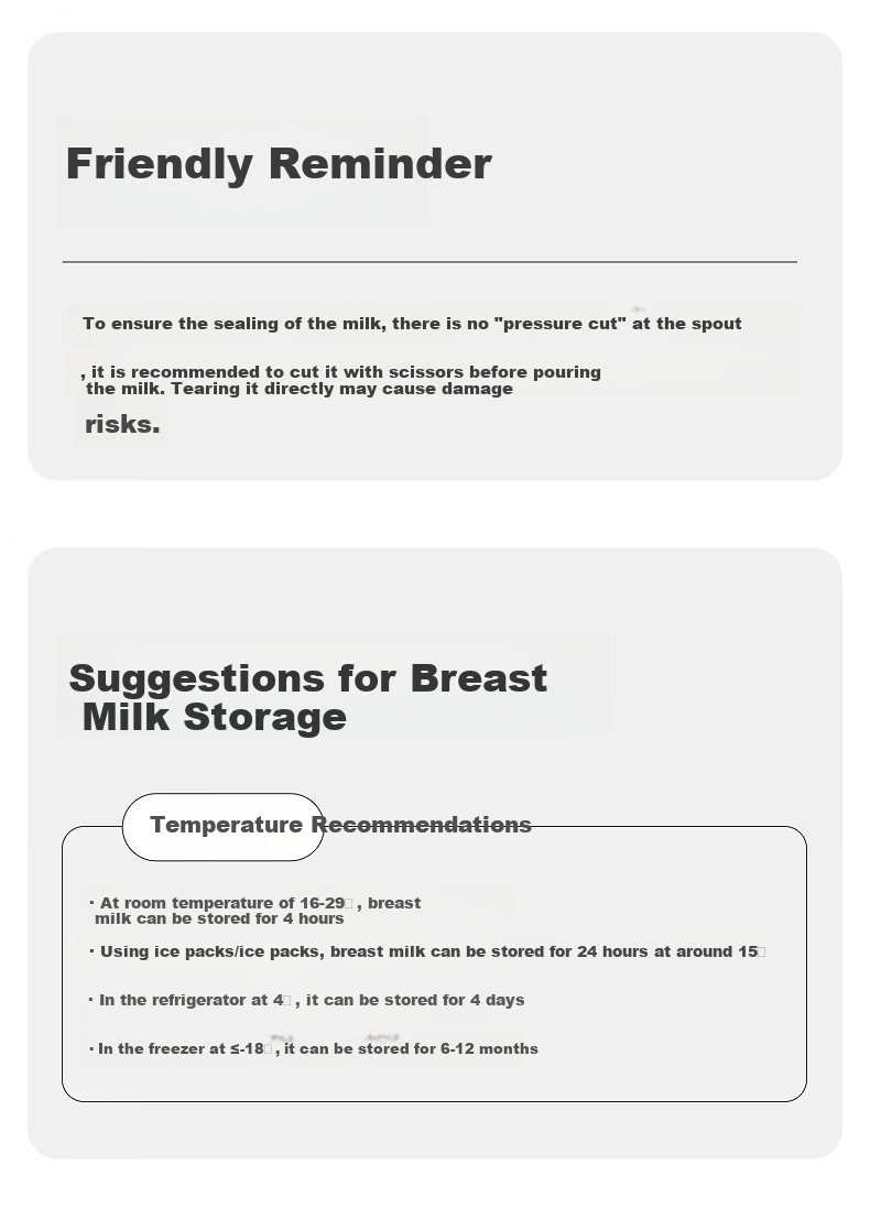 Shixi Transparent Breast Milk Storage Bags, Disposable Small Portable Breast Milk Storage Bags for Formula, 200ml*30 Pieces 16