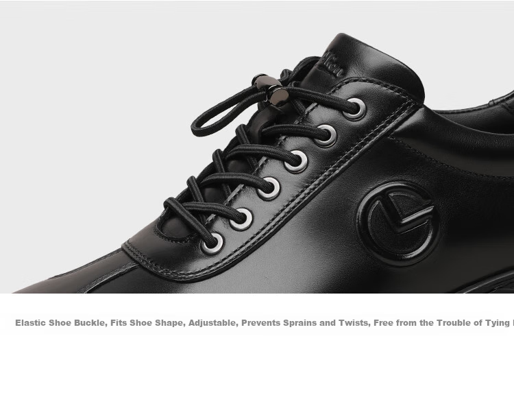 Goldlion [Spring And Summer Refresh] Men's Business Leather Shoes, Breathable Comfortable Slip-On Casual Shoes G550330639AAA Black Size 43 13