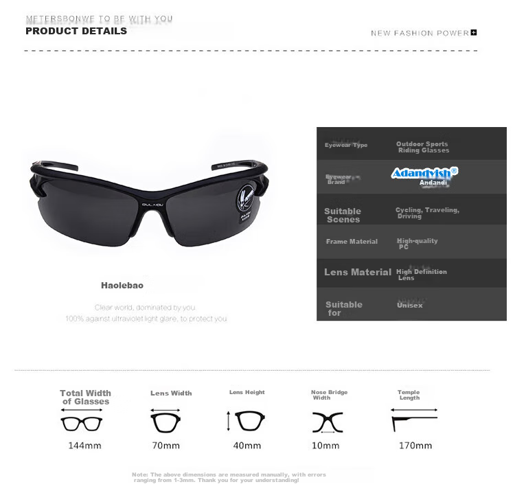 Adandyish Electric Road Bike Glasses, Cycling Photochromic Sunglasses, Sports Protective Eyewear, Fishing Day And Night Dual-Use Windproof Dustproof Glasses 23