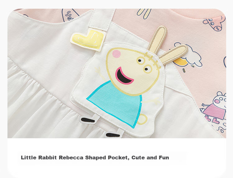 BALABALA Girls' Dress 2025 Summer Peppa Pig Collaboration Mall Edition 200225111004 4