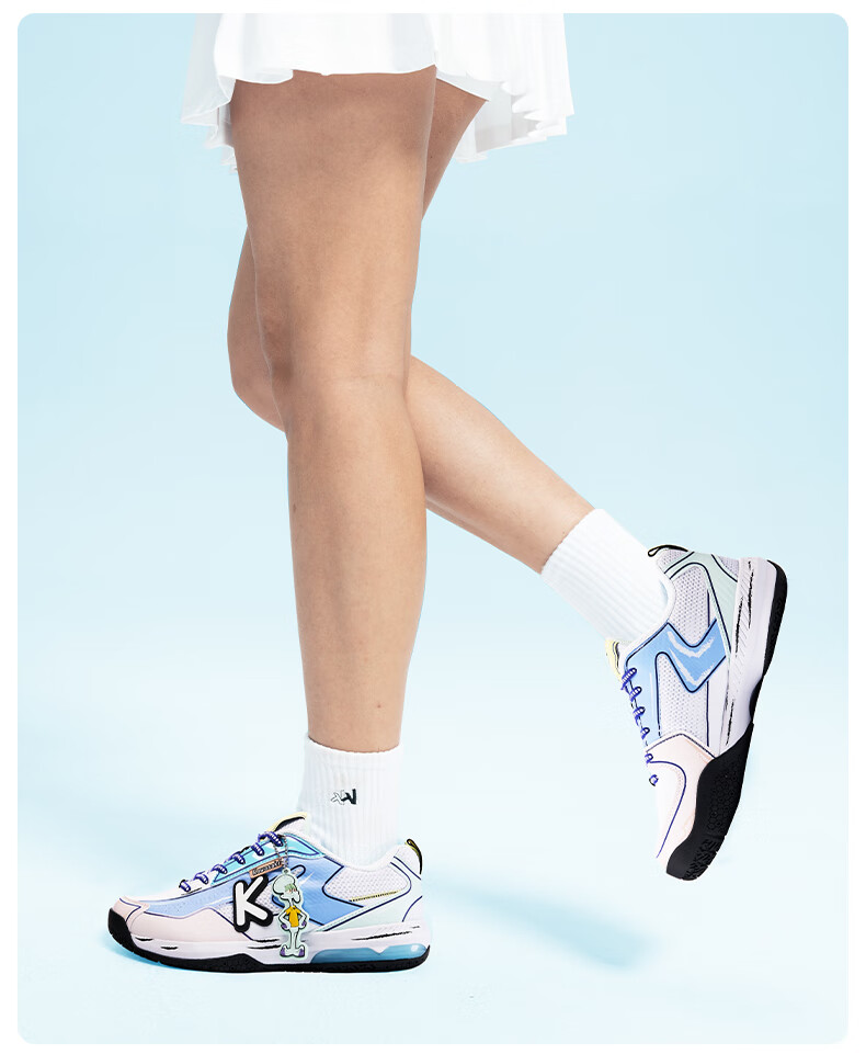 KAWASAKI Badminton Shoes SpongeBob Collaboration Edition Sports Shoes for Men And Women C32026 Blue-Squid Brother Size 37 1