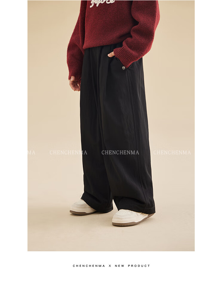Chenchenma Parent-Child Fleece-Lined Sherpa Fleece Loose Casual Versatile Pants 7281D 19