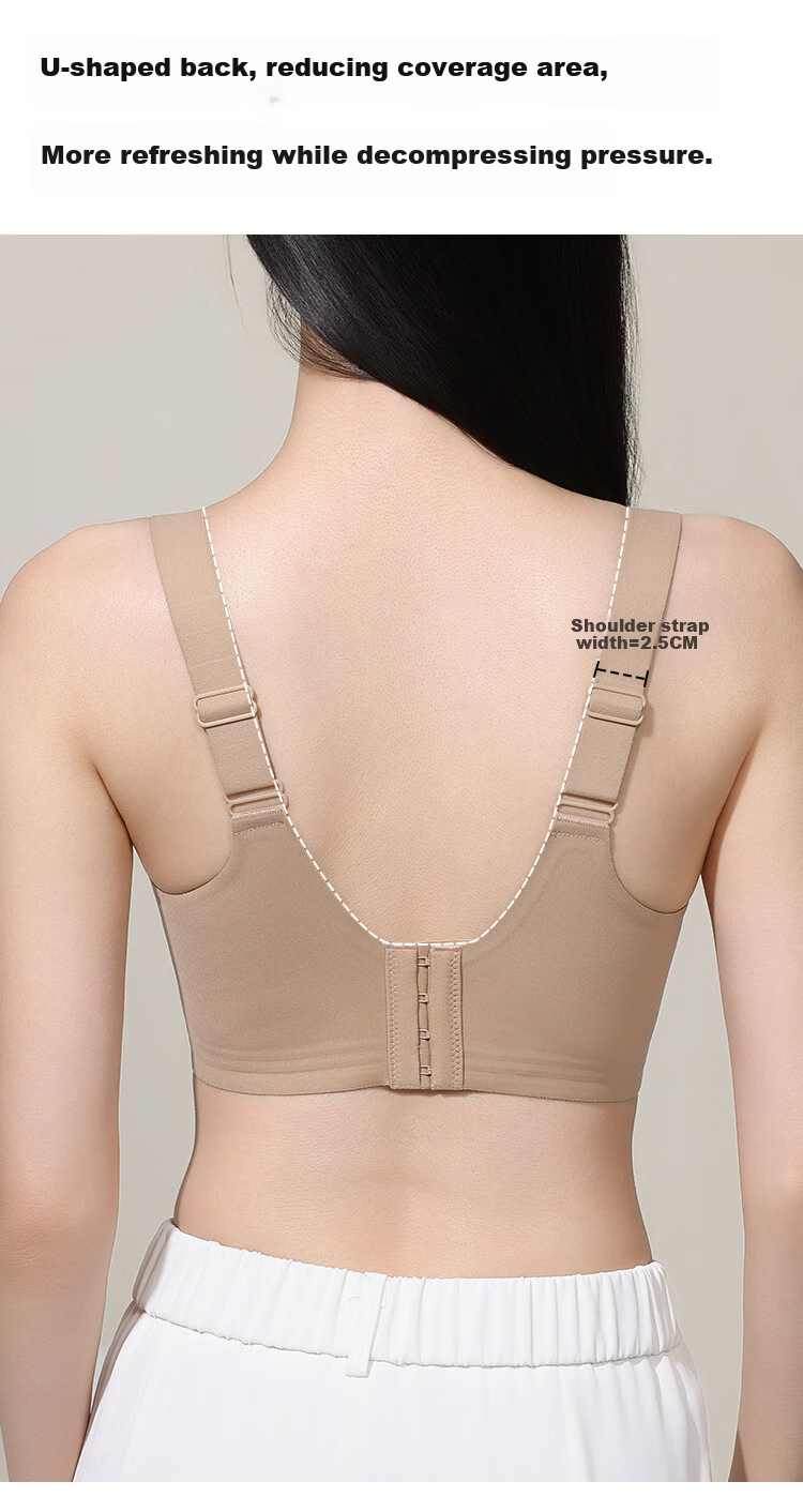 GRACEWELL 26 New Smooth Seamless Jelly Strap Lift Latex Bra for Women, Push-Up, Anti-Sagging, Side Support Brassiere 14