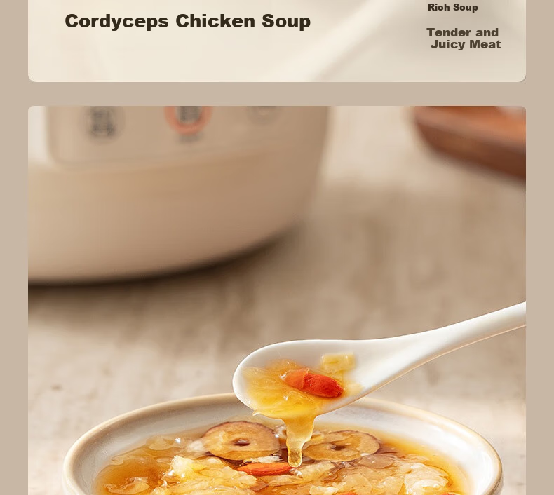 Joyoung Electric Stew Pot, Electric Clay Pot, Electric Stewing Cup, Soup Pot, High-Temperature Porcelain Bird's Nest Stew Pot, Porridge Cooking Tool, Specialized Pot for Stewing, 3L Large Capacity GD317 19