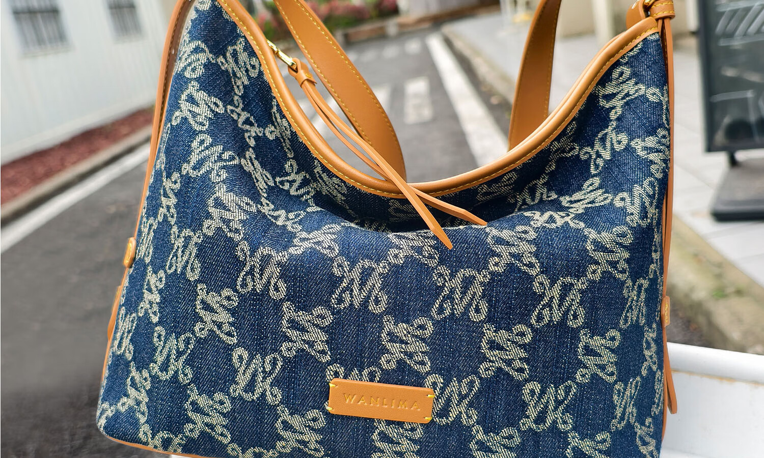 Wanlima New HOBO Bag, Denim Tote Bag, Versatile Commuter Shoulder Crossbody Bag for Women, Birthday Gift for Girlfriend 2
