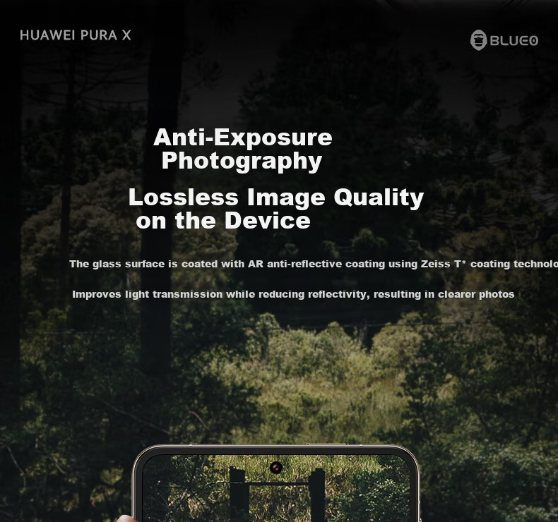 BLUEO AR Ultra Clear Huawei PuraXmax Camera Lens Protector HD AR Anti-Glare Anti-Drop Phone Protective Film 8