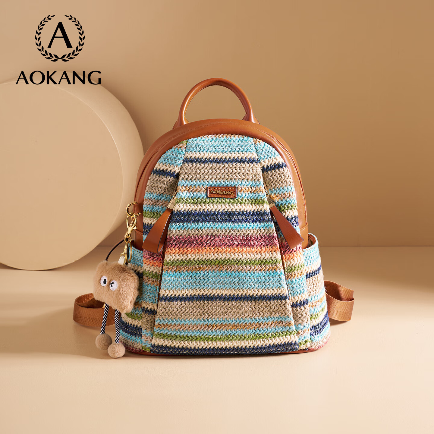 Aokang Women's Trendy Large Capacity Backpack Travel Bag School Bag Birthday Gift for Girlfriend Wife Premium Feel