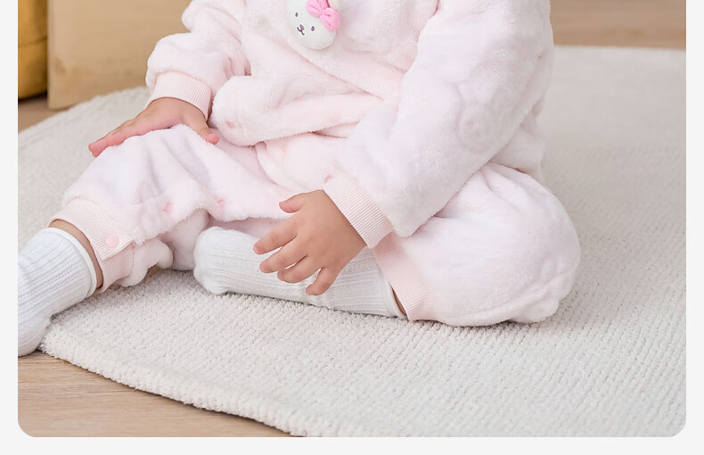 DAVE & BELLA Newborn Thermal Winter Romper Fleece Lined Baby Girl Boy Jumpsuit 8