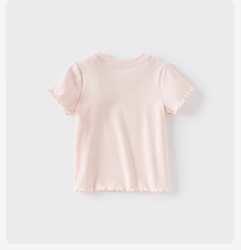 DAVE & BELLA Girls' Short-Sleeve T-Shirt, Summer Children's Antibacterial Undershirt, Stylish Top for Baby Girls 8