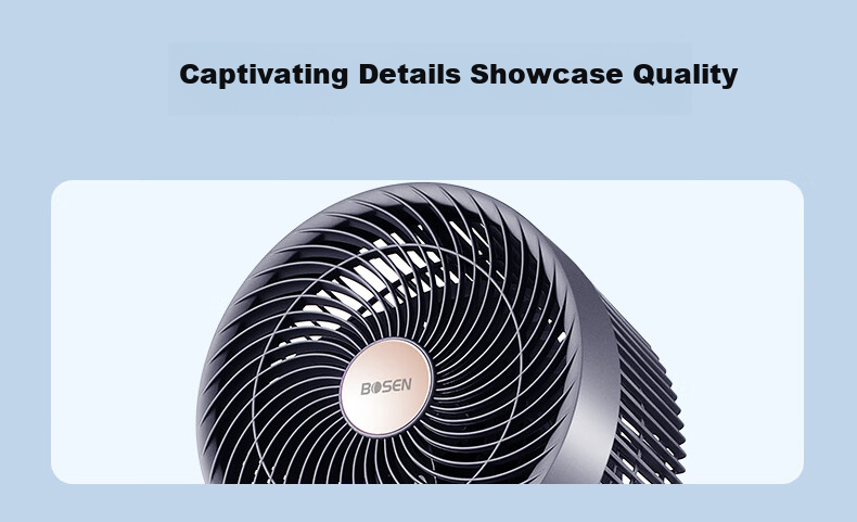 BOSEN Remote Control 8-Direction Oscillating Air Circulator Fan, High Airflow Electric Fan, Home Floor Fan, Upgraded Heightened 6-Speed AC Fixed Frequency Quiet Gentle Wind Aromatherapy Mosquito Repellent XHS-1907S 9