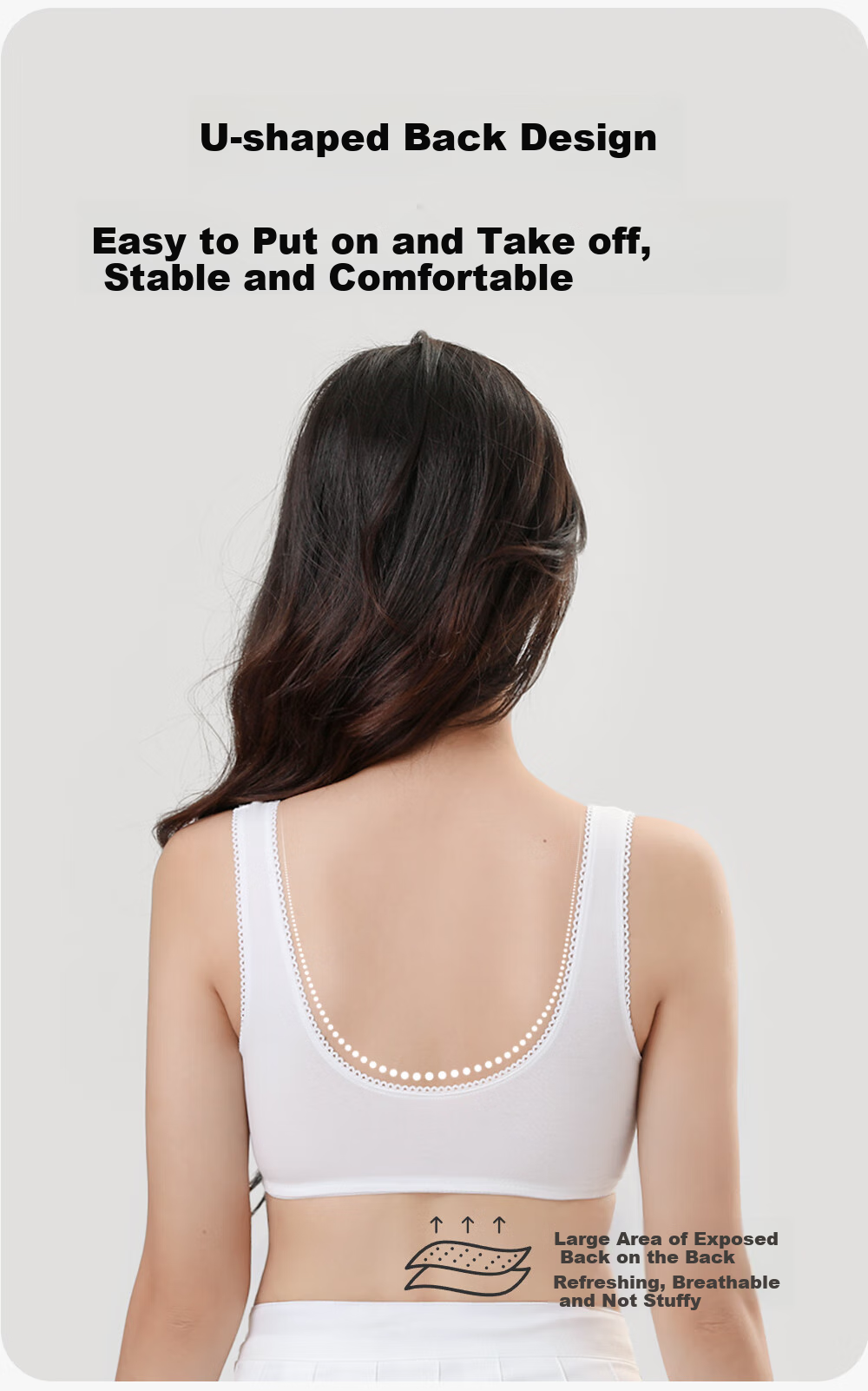 Ailier &ouluola Girls' Underwear for Middle School Students Aged 12-16, Teenage Bra, Puberty Pure Cotton Girls' Vest 85B 7