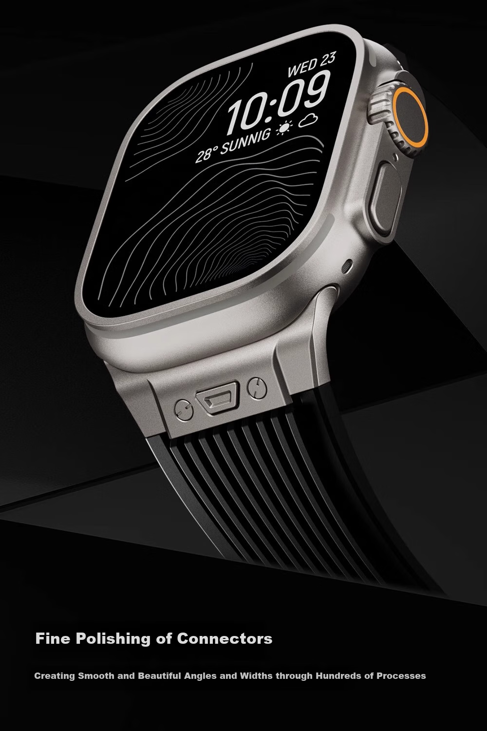 Biaodaige Compatible with Apple Watch S12 Band, S10 Band, S11/S9/S8/S7 Band, Summer Breathable, for Apple Watch Ultra 2/3/4, Big Bang 45/46/49MM, Black 4