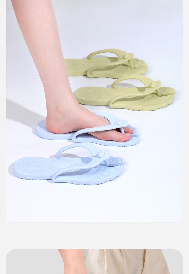 Grace Foldable Travel Slippers, Portable Summer Shower Non-Slip Flip-Flops for Women And Men, Breathable Sandals, Light Blue, Size 42-43 5