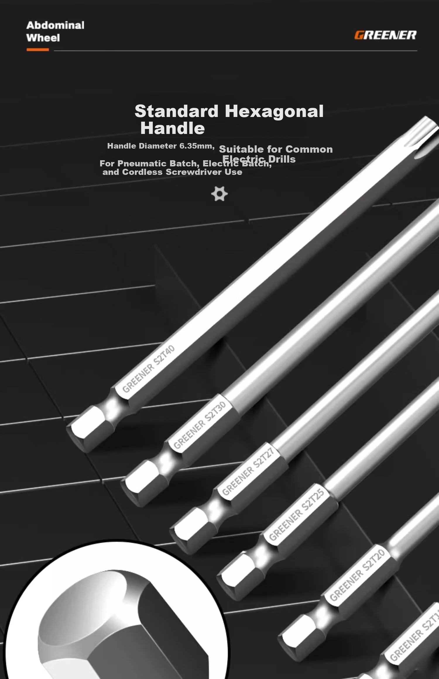 GREENER Plum Blossom Screwdriver Bit Set with Strong Magnet for Home Use, Electric Screwdriver, Impact Wrench, Electric Drill, Hexagonal Shank Set 12