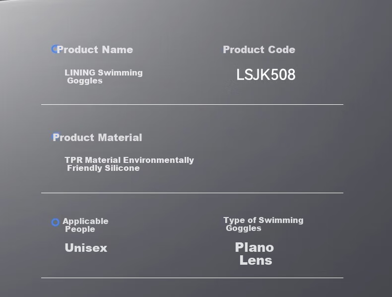 Li-Ning Swimming Goggles, Waterproof Anti-Fog High Definition Swim Glasses for Women And Men, Professional Adult Swim Cap And Goggles Set 24