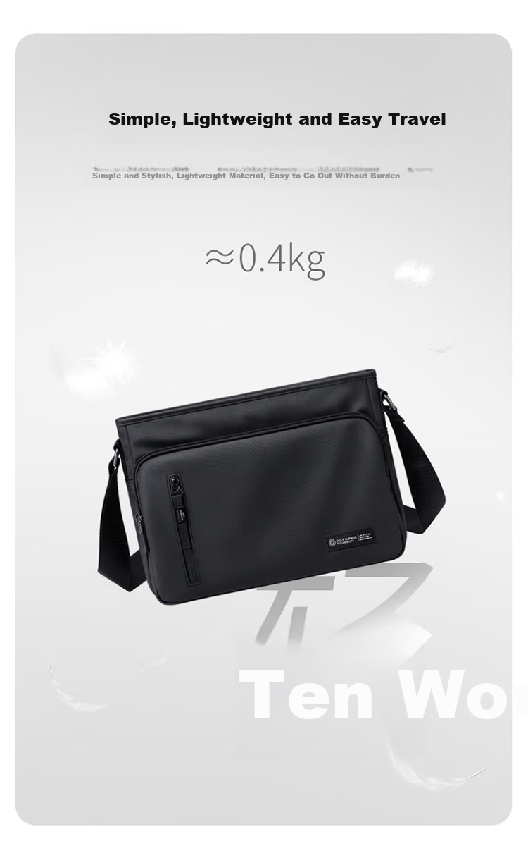 GOLF Shoulder Bag for Men, Casual Crossbody Bag with Multiple Compartments, IPad And Phone Pouch, Water-Resistant, Lightweight, Commuter Business Bag 7