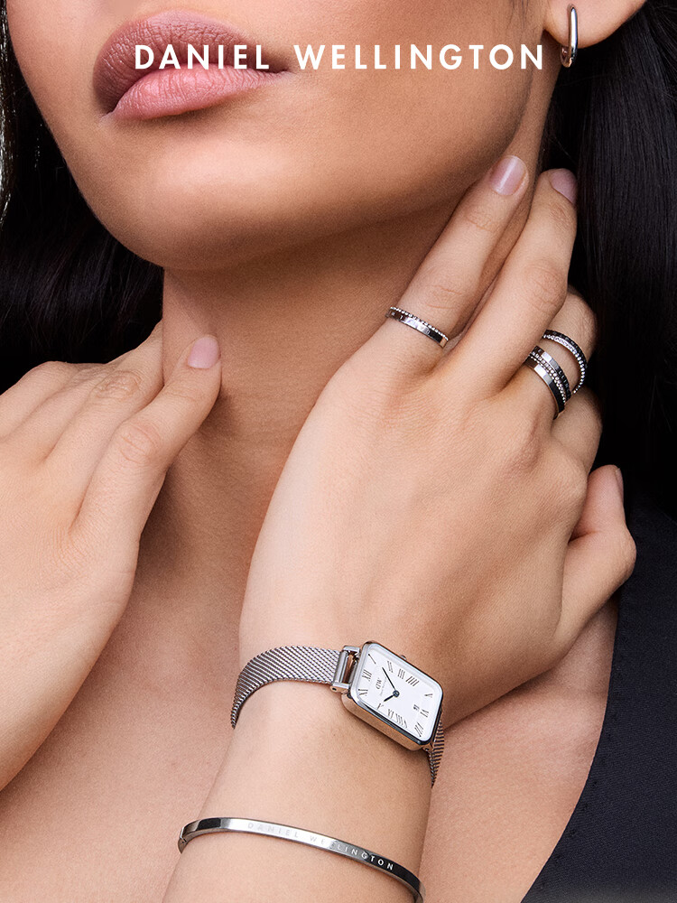 Daniel Wellington DW Ring for Women [520 Gift for Girlfriend] Aura Couple Ring Moonlight Silver Size 54 DW1535 1