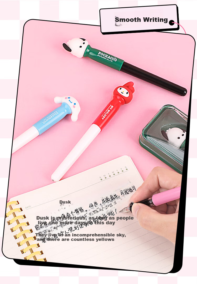GuangBo Fountain Pen, Sanrio Collaboration Student Fountain Pen, Cartoon Elementary And Middle School Posture Correction Calligraphy Daily Writing Gift Single Pen (Random Color) KT82041 2