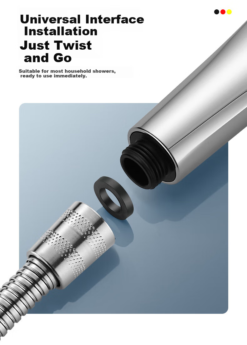 JROR [Germany] High-Pressure Shower Head Set of Three, Bathroom Shower Head And Shower System HL-005 17