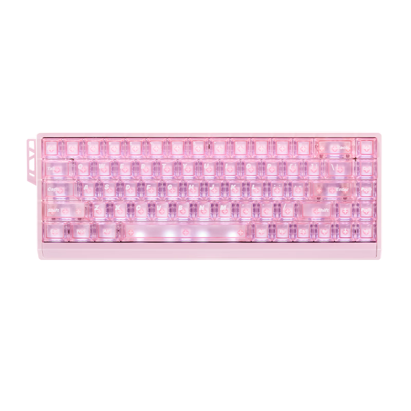 ATK68RX Magnetic Switch Keyboard Wired Single Mode Customized Esports Valorant Foggy Transparent Keycaps RT Mode 68-Key Gaming Office Mechanical Keyboard Pink - Mixed Yuan Switches