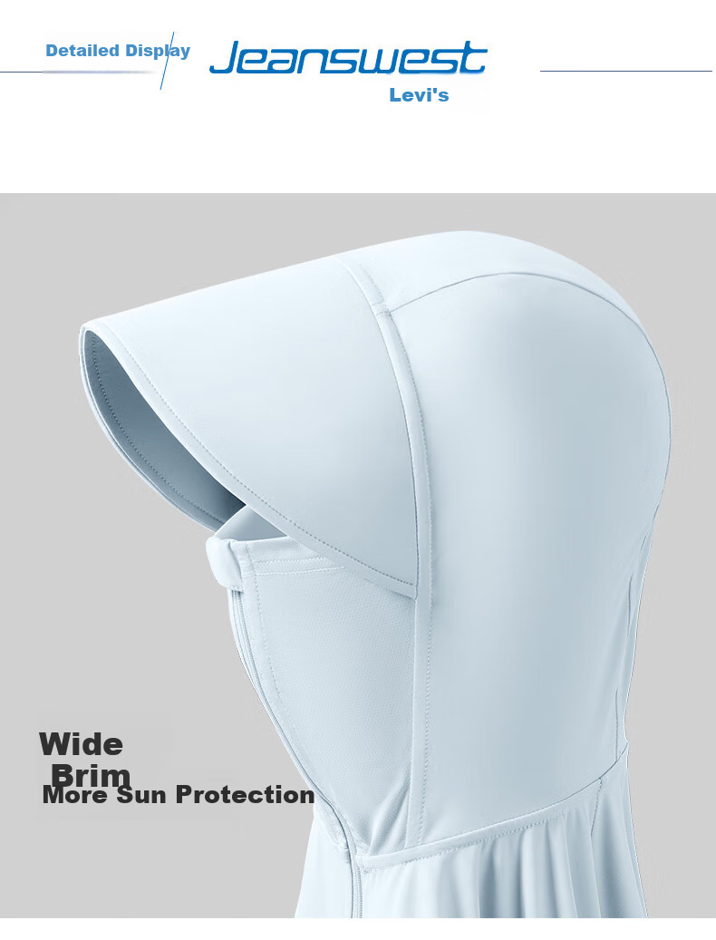 JEANSWEST Women's Summer Sun Protection Shirt UPF50+ Ice Silk Cooling Cape with Large Brim White L 12