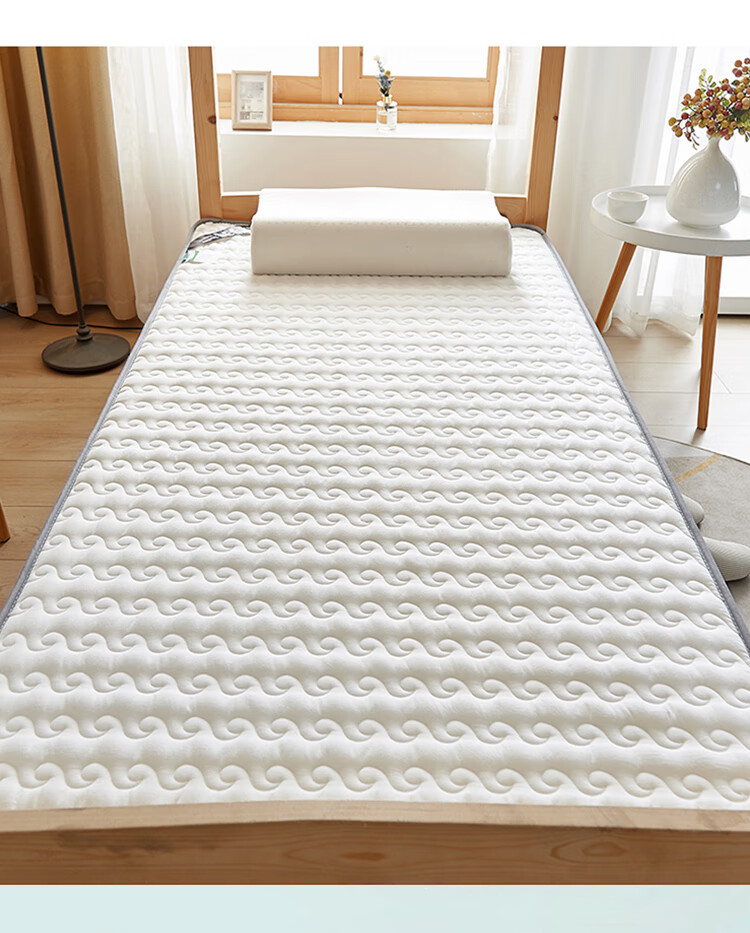 Muji Workshop Class A Latex Mattress 0.9x1.9m Foldable Student Dormitory Single Bed 8cm Thickened Elegant White 4