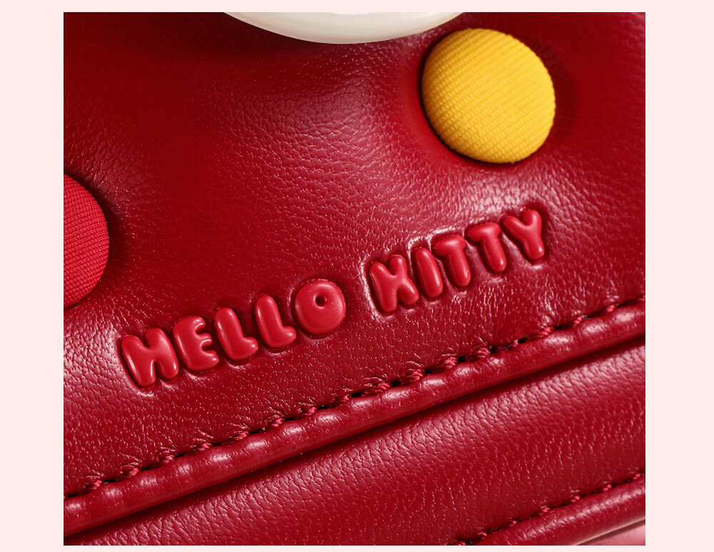 Toutou Birthday Gift, HelloKitty Shoulder Bag, Sanrio Waffle Bag, Red Hello Kitty Zodiac Year Souvenir 51